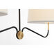 Thomas O'Brien Canto LED 50 inch Bronze and Hand-Rubbed Antique Brass Linear Chandelier Ceiling Light