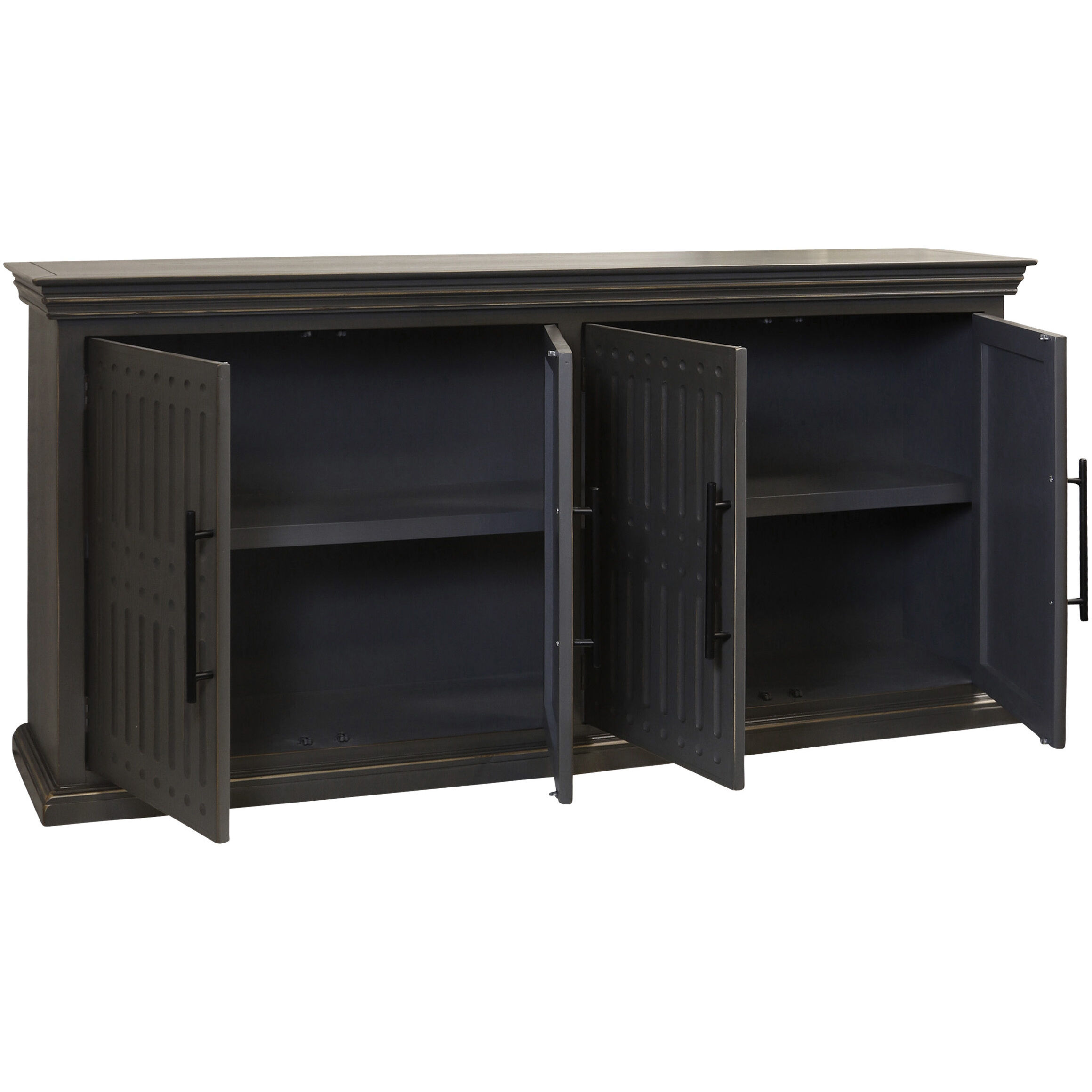 Points 80 X 17 inch Smokey Gray Credenza
