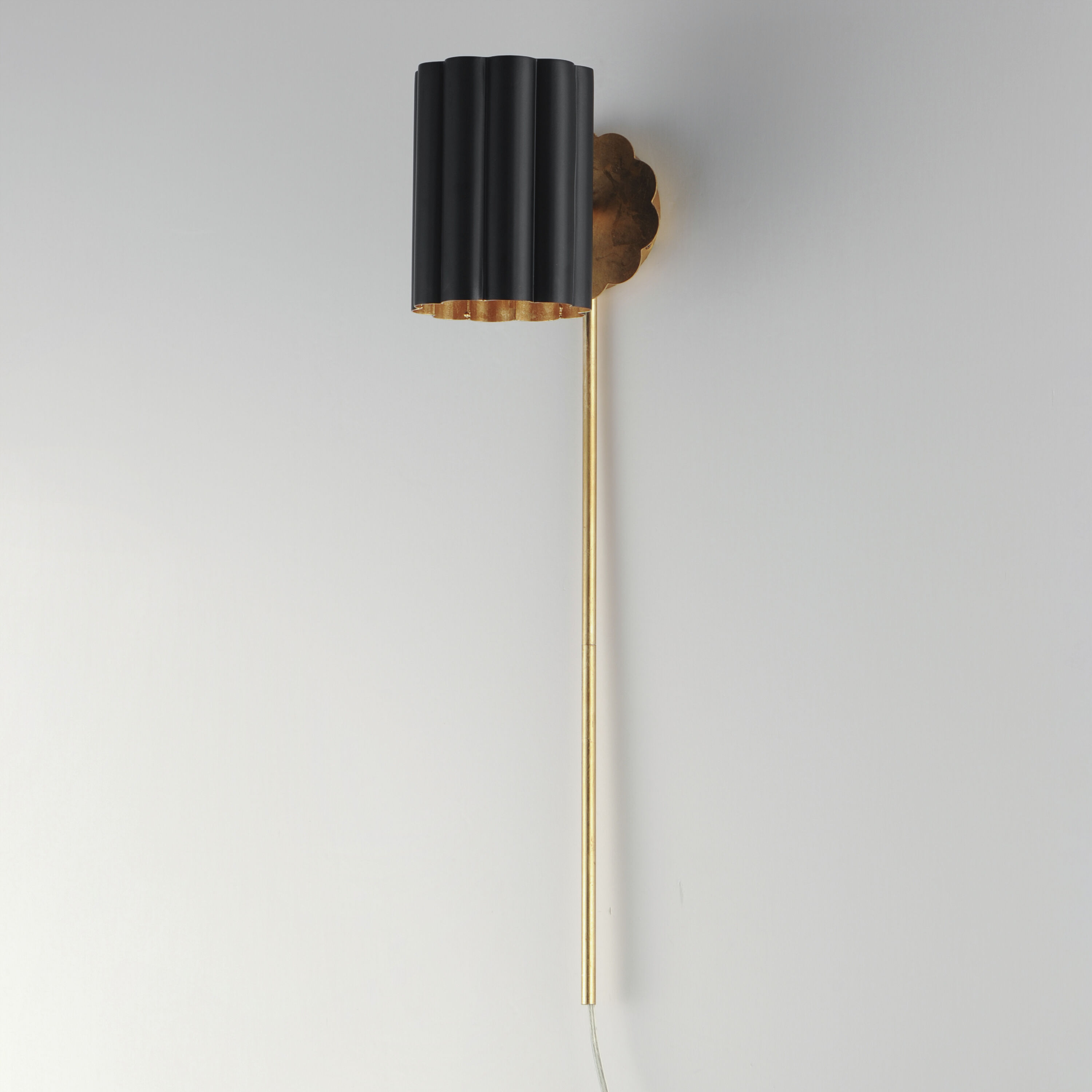 Primrose 1 Light 6 inch Gold Leaf Wall Sconce Wall Light in Matte Black