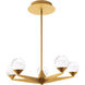 Double Bubble 5 Light 22.25 inch Aged Brass Chandelier Ceiling Light