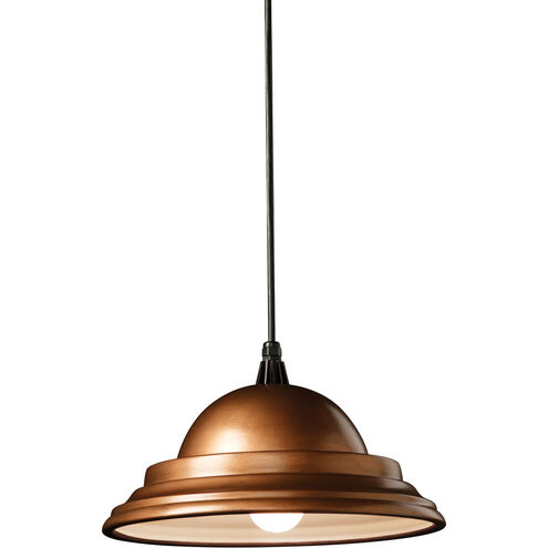 Radiance 14 inch Sienna Brown Crackle Pendant Ceiling Light