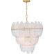Marclaire 11 Light 26.5 inch Legacy Brass Pendant Ceiling Light in Clear Textured Handmade Glass