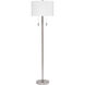 Lincoln 60.5 inch 60 watt Silver Floor Lamp Portable Light