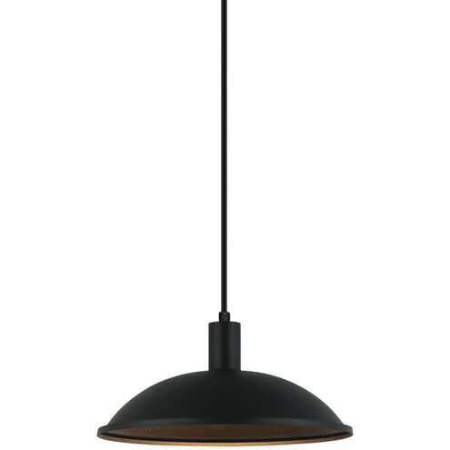 Farmley 1 Light 12 inch Matte Black Outdoor Pendant