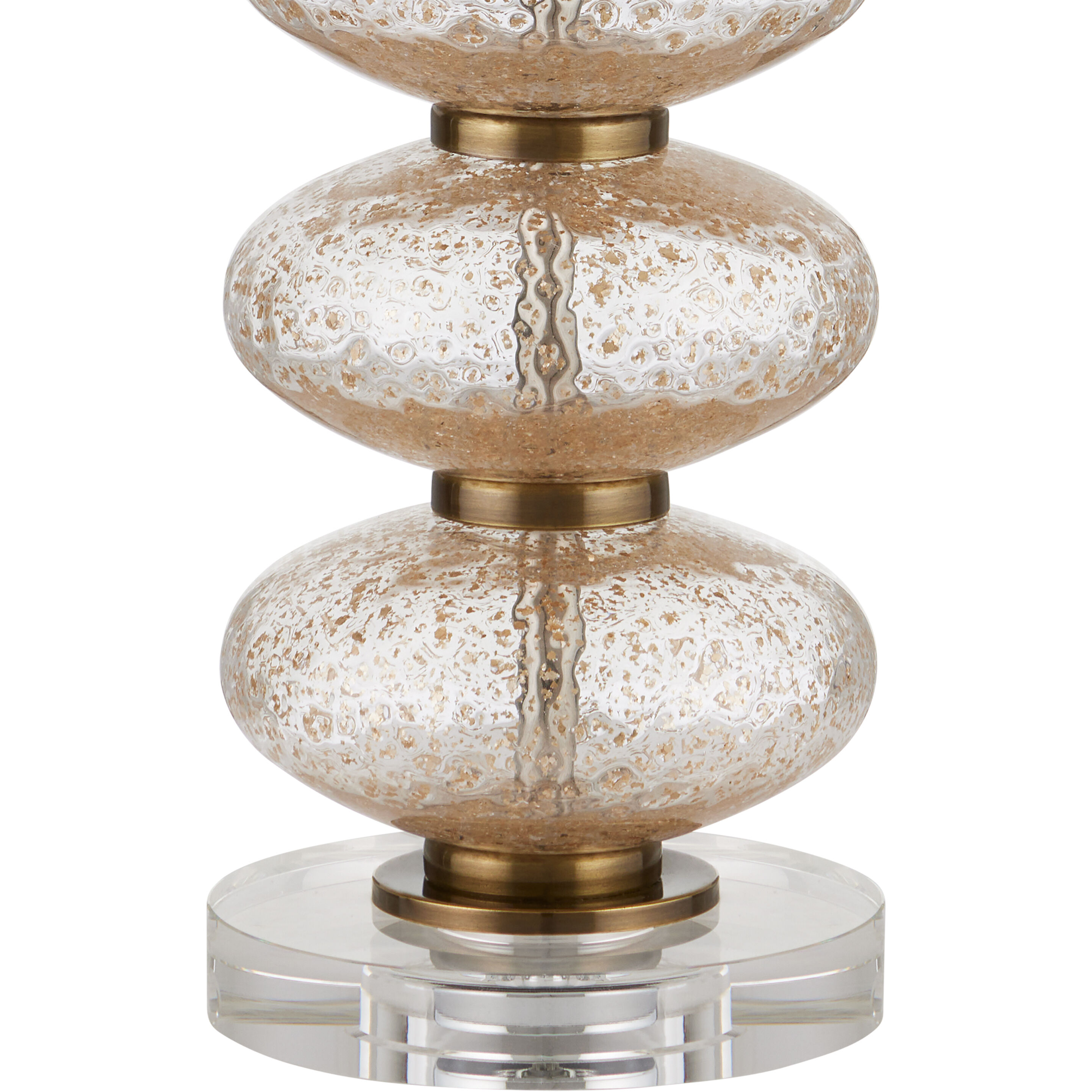 Zebulon 29 inch 150 watt Clear/Gold/Antique Brass Table Lamp Portable Light