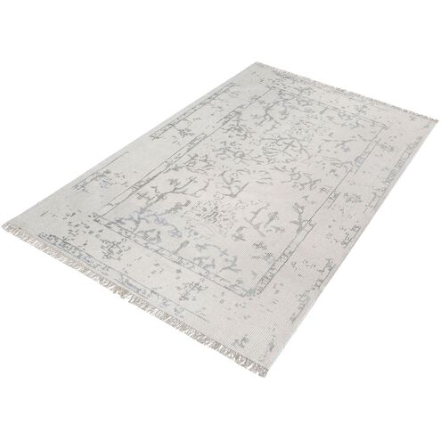 Belleville 96 X 30.7 inch Ivory with Silver Rug, Hand-Knotted
