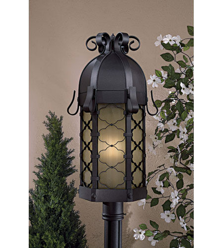 Montalbo 1 Light 28.25 inch Coal Outdoor Post Mount Lantern, The Great Outdoors