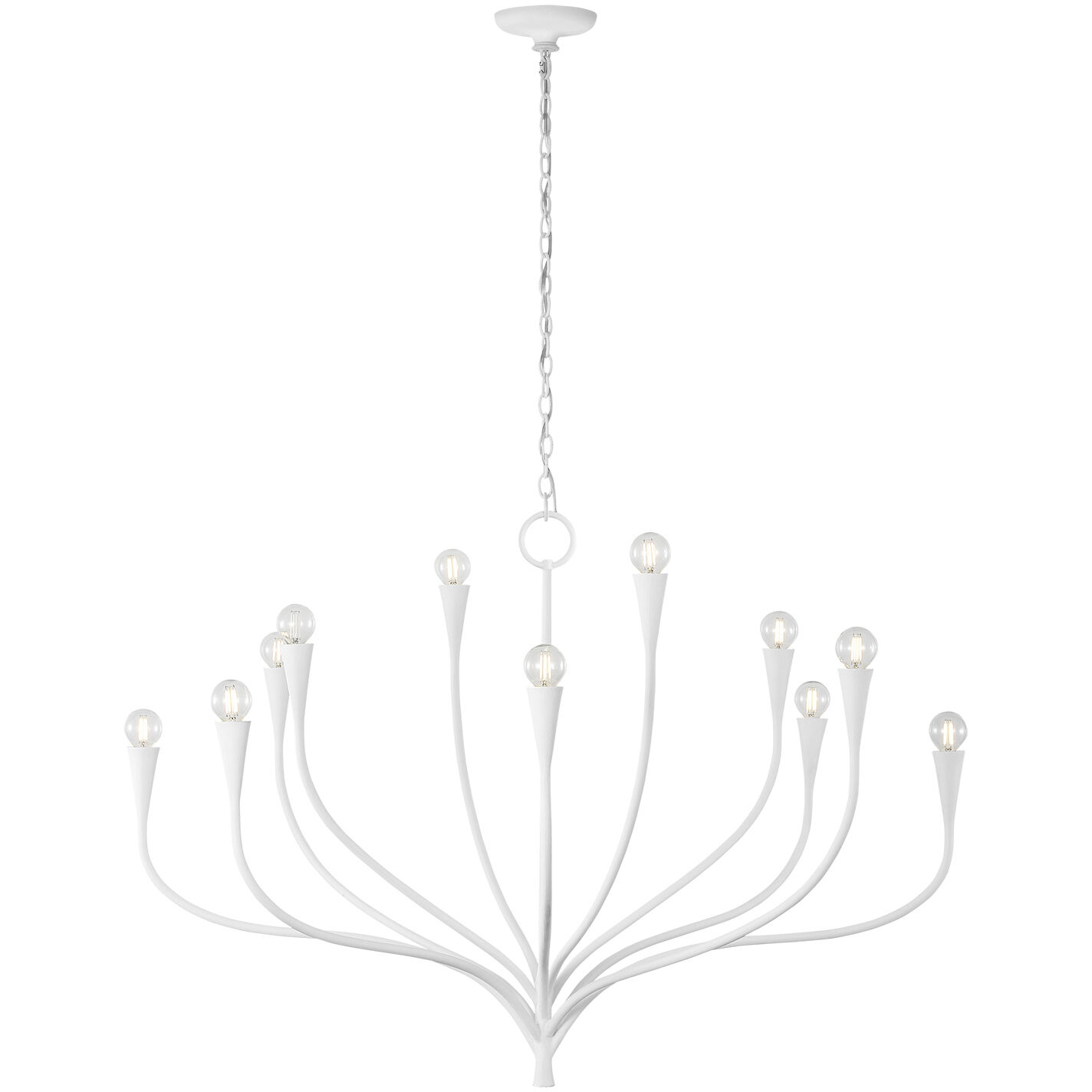 Julie Neill Marini LED 43.25 inch Plaster White Chandelier Ceiling Light