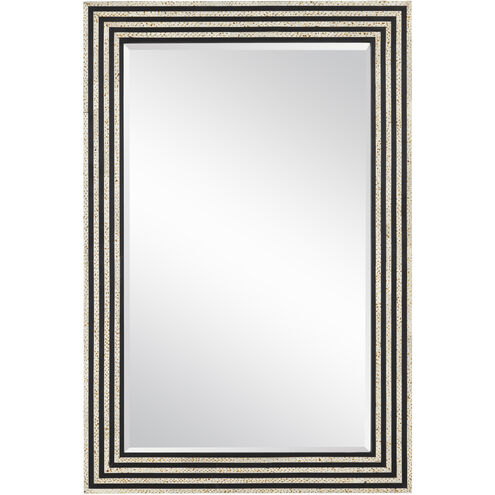 Taurus 48 X 32 inch White Speckle and Black with Mirror Mirror