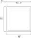 Wafer LED LED 15 inch Bronze Flush Mount Ceiling Light