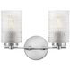 Mabel 2 Light 14 inch Chrome Bath Light Wall Light