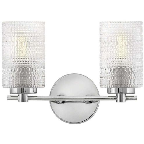 Mabel 2 Light 14 inch Chrome Bath Light Wall Light