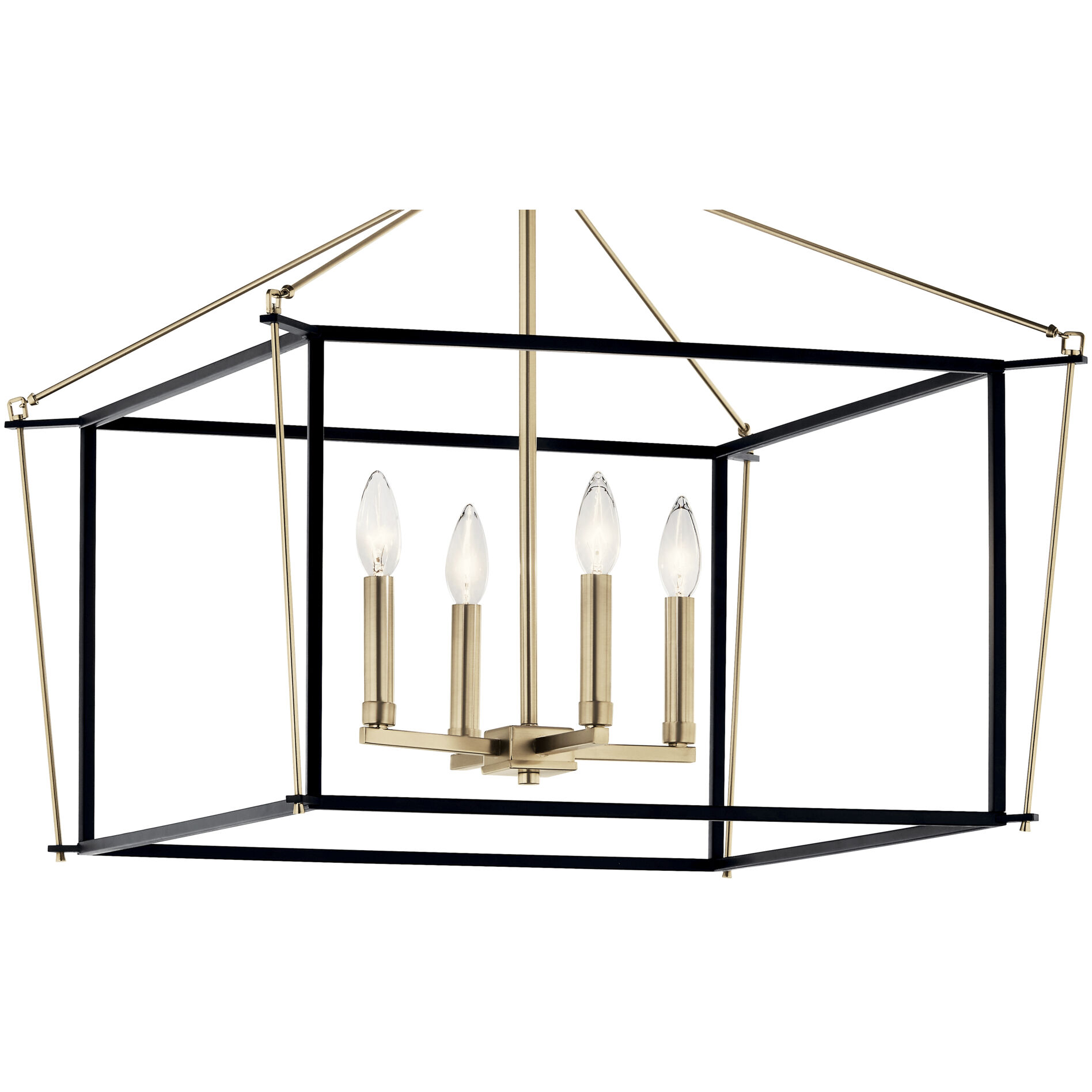 Eisley 4 Light 24 inch Champagne Bronze Semi Flush Light Ceiling Light