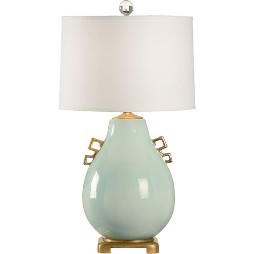 Wildwood 34 inch 100 watt Robin'S Egg Crackle Glaze Table Lamp Portable Light