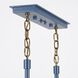 Brasserie 3 Light 32.5 inch French Blue and Heritage Bronze Linear Pendant Ceiling Light