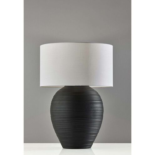 Drew 25 inch 100.00 watt Matte Black Ceramic Table Lamp Portable Light