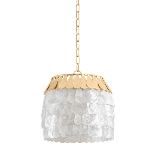 Coralie 1 Light 14 inch Vintage Gold Leaf Pendant Ceiling Light