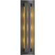 Gallery 3 Light 7.1 inch Black ADA Sconce Wall Light in Ivory Art