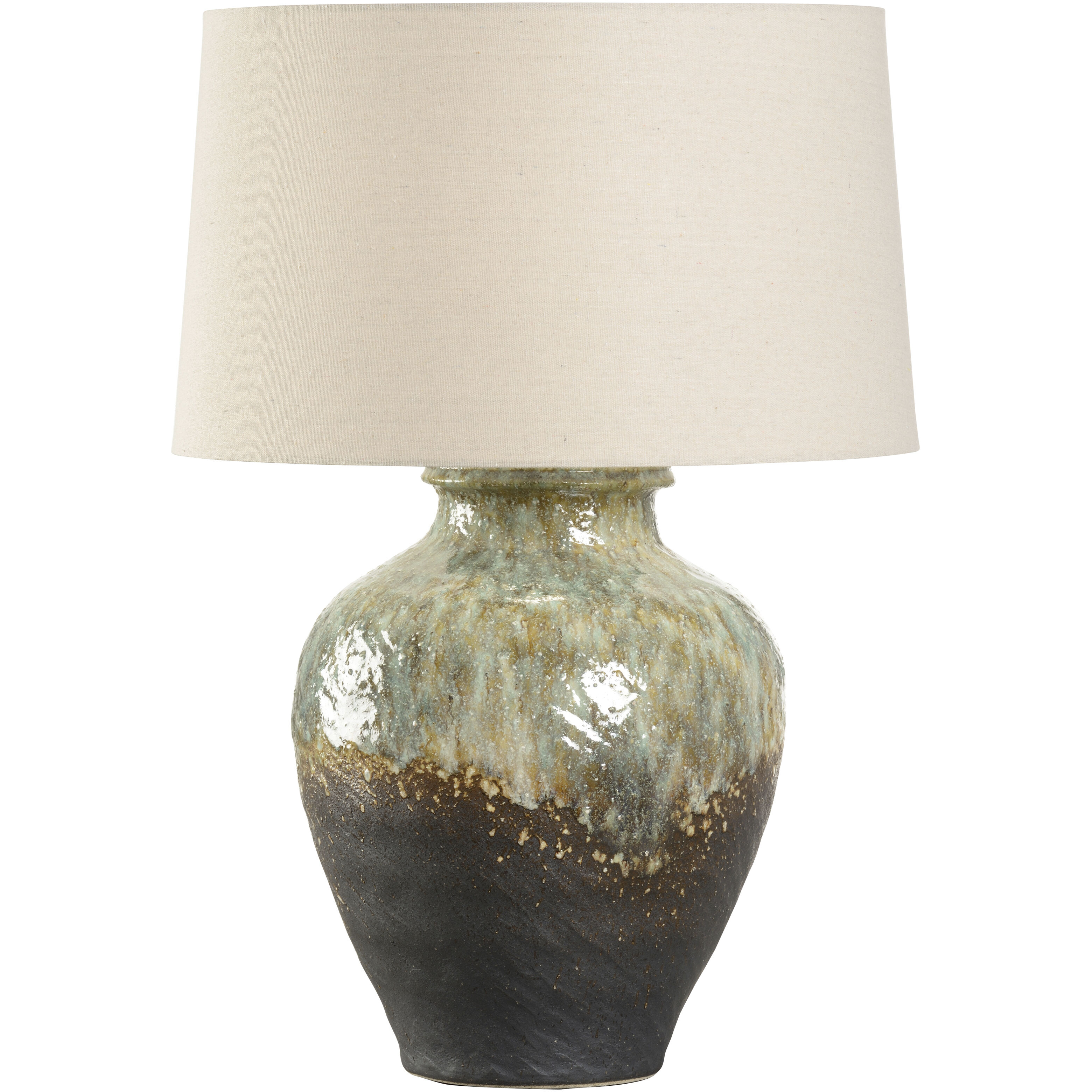 Daichi 21.75 inch 100.00 watt Brown and Green Table Lamp Portable Light