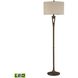 Martcliff 65 inch 9.5 watt Burnished Bronze Floor Lamp Portable Light in LED, 3-Way
