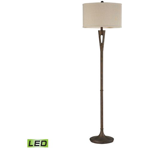 Martcliff 65 inch 9.5 watt Burnished Bronze Floor Lamp Portable Light in LED, 3-Way