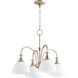 Richmond 4 Light 23 inch Aged Silver Leaf Chandelier Ceiling Light