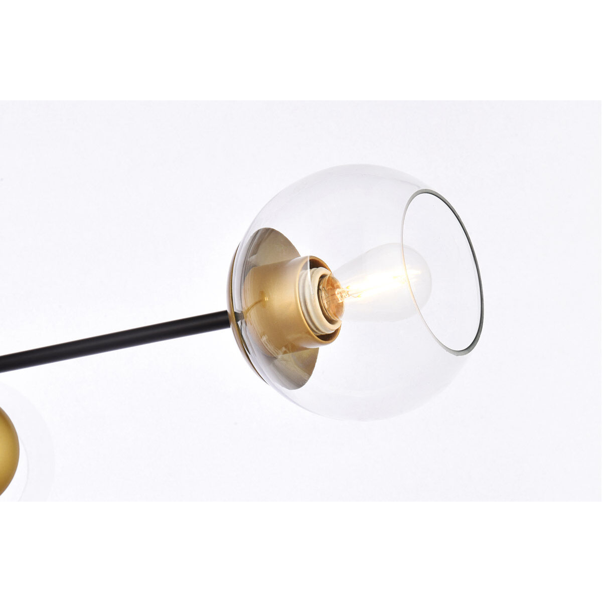 Briggs 3 Light 32 inch Black and Brass Pendant Ceiling Light