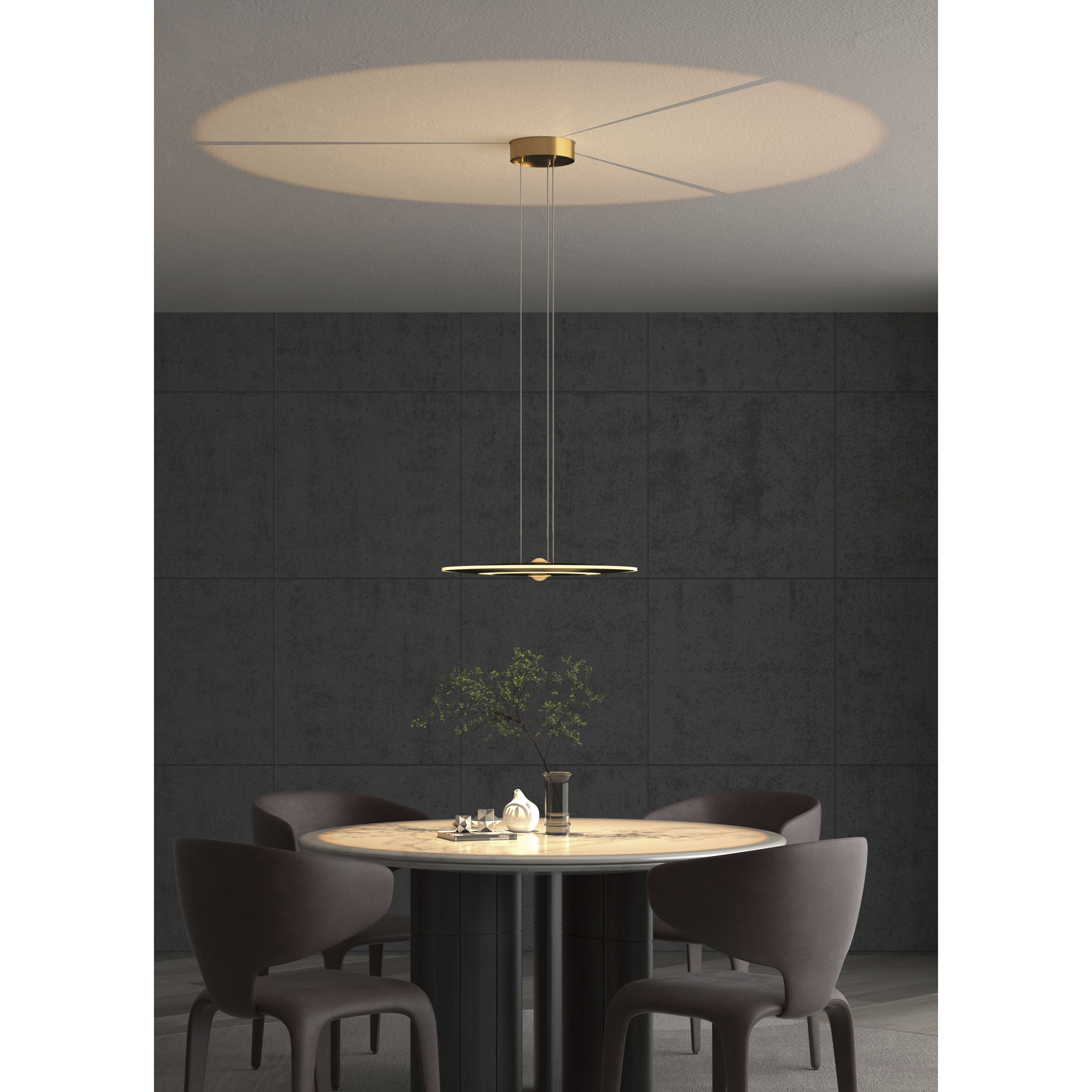 Nebula LED 21.5 inch Antique Brass Pendant Ceiling Light