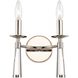 Baxter Sconce Wall Light in Polished Nickel