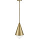 Betty LED 9.5 inch Lacquered Brass Pendant Ceiling Light