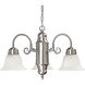 David 3 Light 21 inch Matte Nickel Chandelier Ceiling Light