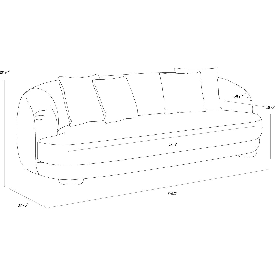 Valentina Kona Camel Sofa
