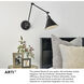 Arti 1 Light 7.75 inch Black Indoor Wall Sconce Wall Light