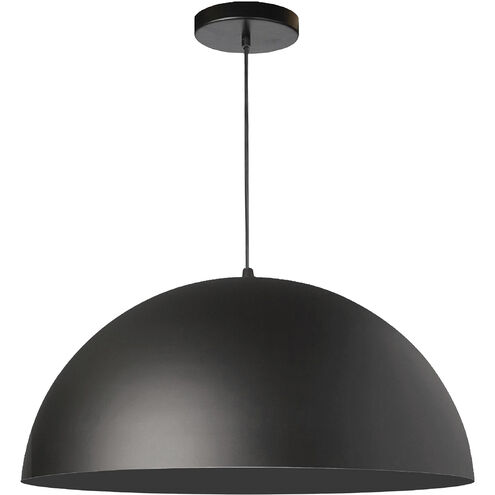 Ofelia 1 Light 16 inch Matte Black Single Drop Pendant Ceiling Light, Small