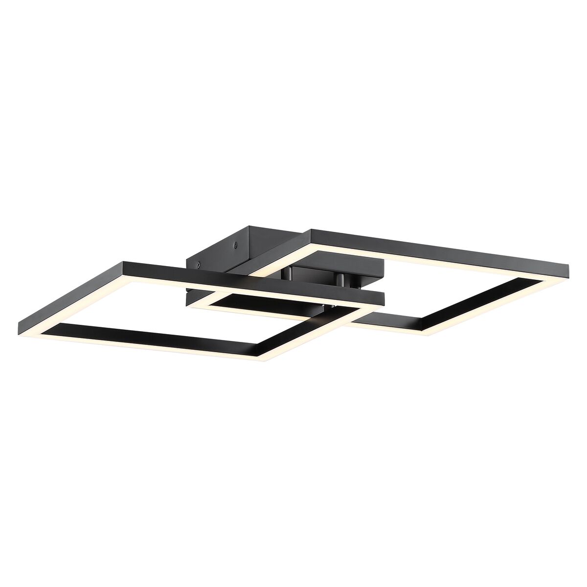 Squared LED 18.5 inch Black Flush Mount Convertible Ceiling Light