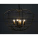 Mo 4 Light 19.5 inch Antique Brass Pendant Ceiling Light