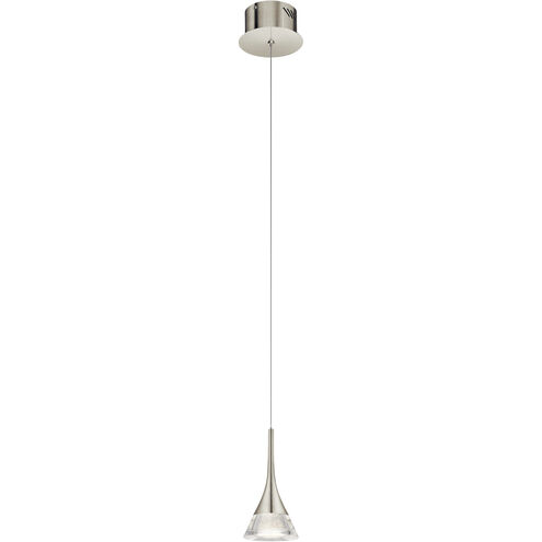 Kabru LED 4.75 inch Brushed Nickel Mini Pendant Ceiling Light