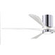 Atlas Irene-5HLK 60 inch Polished Chrome with Matte White Blades Ceiling Fan, Flush Mounted