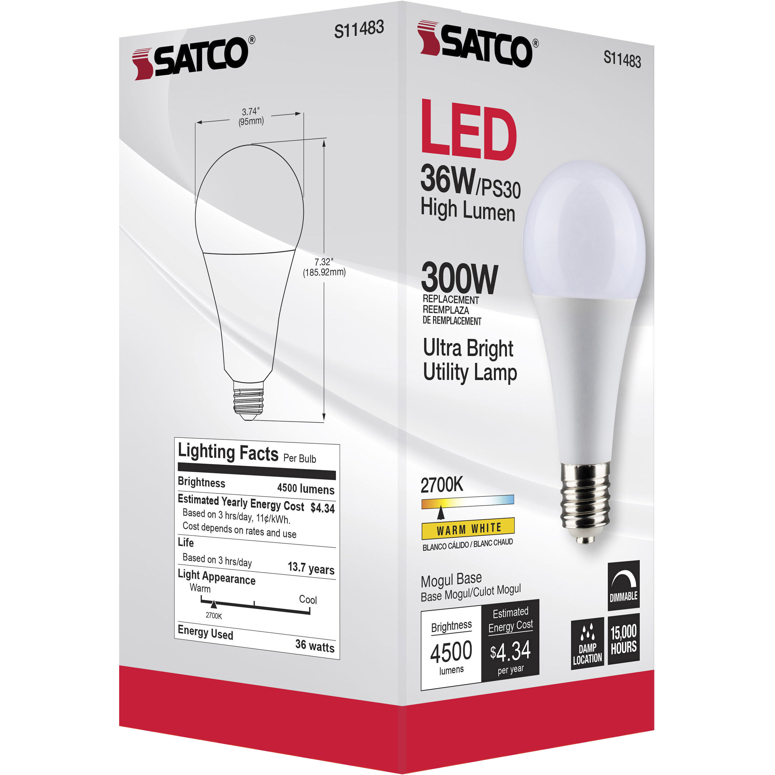 Lumos Mogul 36.00 watt 2700 Utility Lamp