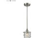 Hiver LED 7 inch Clear with Brushed Nickel Mini Pendant Ceiling Light