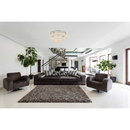 Bowen 2 Light 29.5 inch Chrome Flush Mount Ceiling Light