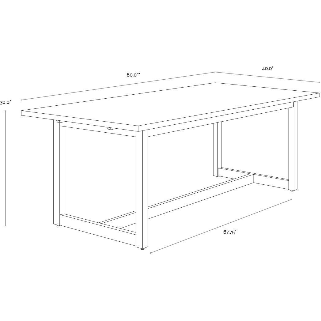 Geneve 80 X 40 inch Natural Outdoor Extension Dining Table