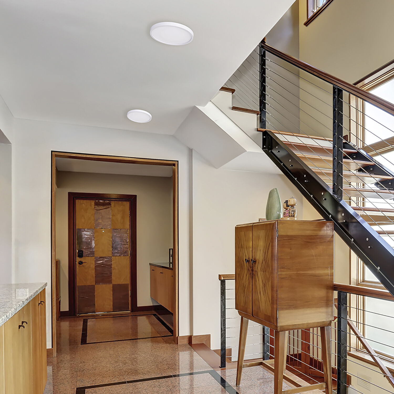 Edge Round LED 12 inch White Flush Mount Ceiling Light