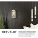 Coastal Elements Republic LED 16 inch Satin Nickel Outdoor Wall Mount Lantern, Estate Series