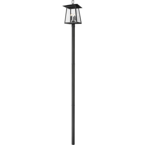 Rainer 5 Light 145.5 inch Black Outdoor Post Mounted Fixture in G9