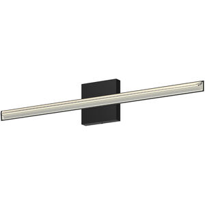 Saphir 34.25 inch Black with Brushed Gold Vanity Light Wall Light