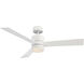 San Francisco 52 inch Matte White Downrod Ceiling Fans, Smart Fan
