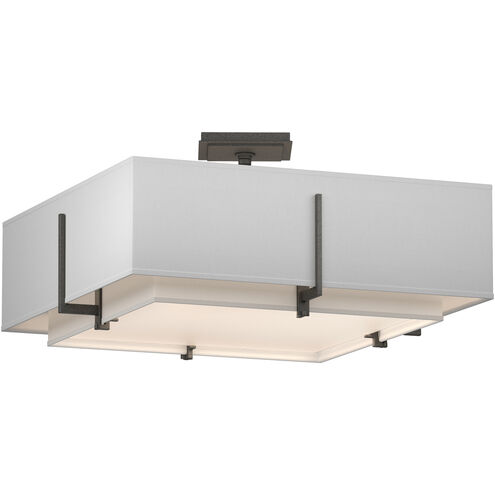 Exos 4 Light 20.6 inch Natural Iron Semi-Flush Ceiling Light in Natural Anna, Square