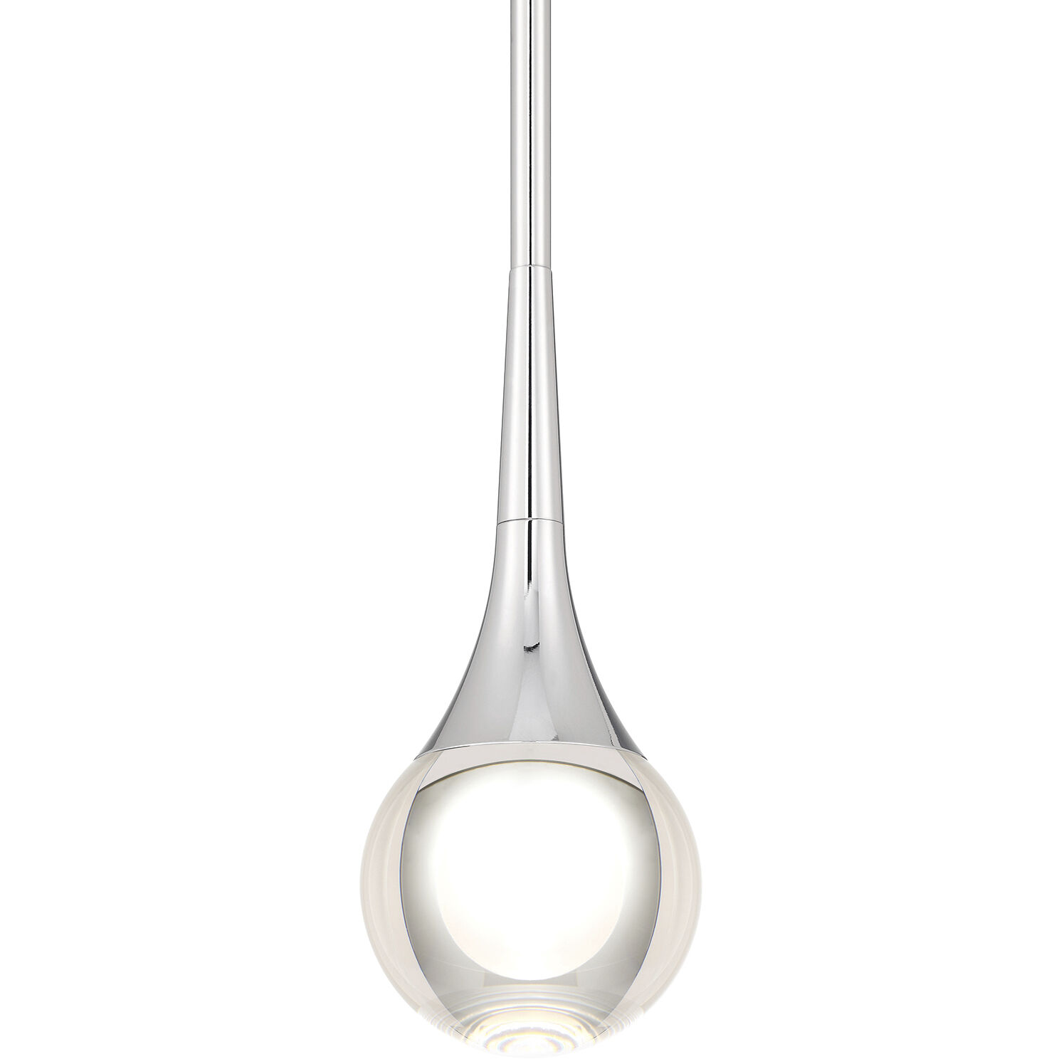 Georgia LED 4 inch Chrome and Crystal Clear Pendant Ceiling Light