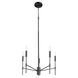 Hamilton 5 Light 24 inch Matte Black Chandelier Ceiling Light